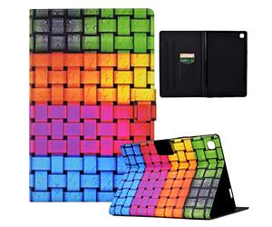 LSPCASA Case for iPad 9th/8th/7th Generation 10.2 Inch 2021/2020/2019 PU Leather with Stand Function and Card Slots Pocket Tablet Case for iPad 10.2 Color Weaving