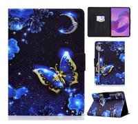 LSPCASA Case for Lenovo Idea Tab Pro 12.7 Inch 2025 TB373FU TB375FC Premium PU Leather Flip Case with Card Slots Pen Holder Stand Function Tablet Case for Lenovo Idea Tab Pro Blue Butterfly