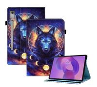 LSPCASA Case for Lenovo Idea Tab Pro 12.7 Inch 2025 TB373FU TB375FC Premium PU Leather Flip Case with Card Slots and Stand Function Tablet Case for Lenovo Idea Tab Pro 12.7 Inch Space Wolf