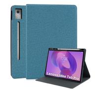 LSPCASA Case for Lenovo Idea Tab Pro 12.7 inch PU Leather Lenovo Idea Tab Pro Case Ultra-thin Book-style Tablet Cover for TB-373FU/ TB-375FC with Multi-Angle Stand Penholder-Aqua Green