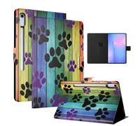 LSPCASA Case for Samsung Galaxy Tab S10 FE Plus 13.1 Inch PU Premium Leather Flip Case with Card Slots and Stand Function Tablet Case for Samsung Galaxy Tab S10 FE+, Cat Paw