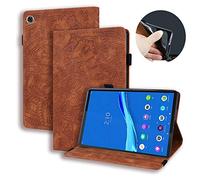 LSPCASA Lenovo M10 Plus 3rd Gen 10.6 Inch PU Leather Mandala Pattern Case With Card Holder - Brown