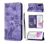 LSPCASA Mobile Phone Case for Samsung Galaxy A36 5G (6.7 Inch) Premium Leather Case Foldable Flip Case Stand Function Case with Card Slots for Samsung Galaxy A36 5G Purple