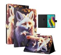 LSPCASA Tab Case for Samsung Galaxy Tab S5e 10.5 - PU Material, Card Slots, Kickstand, Fox Pattern