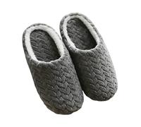 LSQBDFC Memory Foam Slippers Soft Home Cotton Women Winter Indoor Light Comfort Floor Shoes Couple Silence Slides Bedroom House Slippers-gray-36-37