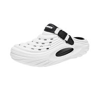 LSQBDFC Sliders Summer Slippers For Men Driving Dual-purpose Baotou Clogs Soft Sole Outer Wear Home Casual Coconut Sandals-white-42-43