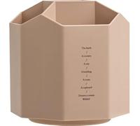 LSQCSN 360 Degree Rotating Pencil Organiser, Pencil Pots Makeup Brush Holder with 5 Compartments, Desk Storage Stationery Supplies Storage for Home Office School (Dark Pink,one-size)