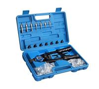 LSQCSN Hand Rivet Nut Tool Kit, 13 inch Long Handles Hand Riveter Rivnut Tool Kit with 7 Pcs Metric Mandrels and 110 Pcs Rivet Nuts from M3 to M12