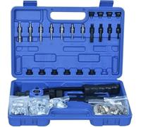LSQCSN Rivet Tool Kit, Hand Riveter Nut Setter Set Pop Rivet Nut Tool Set with Rivet Nut Mandrels&150Pcs RIV Nuts Include M3 M4 M5 M6 M8 M10 M12 and Carrying Case Perfect for Work