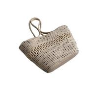 LSQCSN Tote Bags for Women, Fashion Straw Handbag High-capacity Shoulder Bag Soft Armpit Bag Crochet Beach Clutch Bag for Travel, Beach and Shopping (Black)