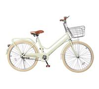 LSQXSS City commuter bicycle for women,single speeds bicycles for traveling,double beam frame city bicycle,rear cargo rack,comfort pedal bikes,front and rear brakes,adjustable saddle handlebar
