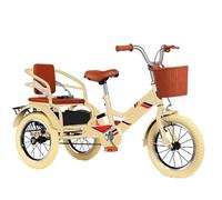 LSQXSS Cruiser Bike Trike for Recreational Cycling, Exercise,Outdoor Picnics,Human Powered Pedal Tricycle,Single Brake,Rear Passenger Seat with Hidden Compartment,3 Wheels Bicycle,20inch Wheels