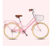 LSQXSS Retro city bikes for men women,adult commuter bike for travelling riding out,light teens pedal bicycle,dual brakes,front and rear fenders,rear cargo rack road bike