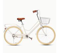 LSQXSS Retro city bikes for men women,adult commuter bike for travelling riding out,light teens pedal bicycle,dual brakes,front and rear fenders,rear cargo rack road bike