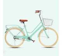 LSQXSS Retro city bikes for men women,adult commuter bike for travelling riding out,light teens pedal bicycle,dual brakes,front and rear fenders,rear cargo rack road bike