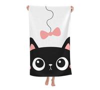 LSRCPD Beach Towel Cat Kitten Face Head Microfiber Beach Towels Blanket Oversized Tropical Big Extra Large XL Pool Towels Quick Dry Sandproof for Women Girls Kids