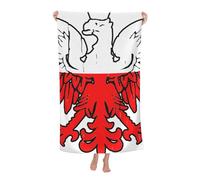 LSRCPD Beach Towel Poland Flag Polish Eagle Microfiber Beach Towels Blanket Oversized Tropical Big Extra Large XL Pool Towels Quick Dry Sandproof for Women Girls Kids