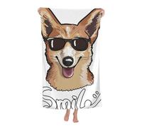 LSRCPD Beach Towel Welsh Corgi Dog Microfiber Beach Towels Blanket Oversized Tropical Big Extra Large XL Pool Towels Quick Dry Sandproof for Women Girls Kids