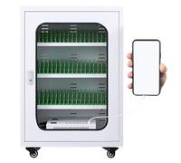 LSRFXF 6-60 Slots Smartphone Charging Cabinet, USB Charging Cart Locker, Rechargeable Mobile Lockable Phone Charging Storage Locker for Company Conference Room, Phone Storage Cabinet