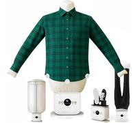 LSRFXF Automatic Shirt Ironing Machine, Portable Touched Hands-Free Automatic Ironing Machine for Home, Touchscreen Control, Adjustable Time/Temperature and Steam, 360° Drying