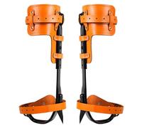 LSRFXF Tree Climbing Gear, Height Adjustable Tree Climbing Spikes, Thickened and Sturdy Cowhide Belt Design Felling Trees from Heights Picking Coconuts Catching Hornets' nests