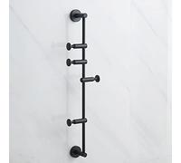 LSRFXF Vertical Wall Mounted Coat Rack, Metal Coat Hooks Wall Mounted Swivels and Adjusts Height, Modern Coat Hangers Wall Mounted for Hats Jackets Bags Entryway Bedroom