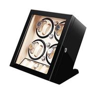 LSRRYD Wood Shell Automatic Watch Winder Box, 4 Rotation Modes for 8 Winding Positions and 5 Watches Storage Box for 13 Watches (Color : B)