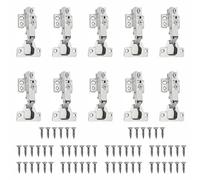 LSRVNM 10-Pack Soft Close Cabinet Hinges, 110° Full Overlay & Inset for Kitchen Cupboard & Wardrobe Doors with Screws