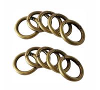 LSRVNM 10PCS Round Carabiner, 38mm Snap Hook Spring, Metal Jewellery Making Findings Connector Rings for Handbag, Bags, Keychain, Crafts (Bronzer)