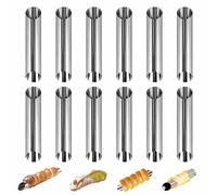 LSRVNM 12 Pcs Cannoli Tubes, Non Stick Cream Horn Molds, Stainless Steel Cannoli Form Tubes, Croissant Cones Moulds for Danish Pastry Pancake Baking, Dishwasher Safe