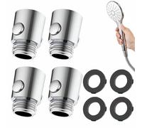 LSRVNM 4 Packs Shower Head Shut Off Valves, G1/2 Universal Button Type Water Regulator and Flow Control Valve for Shower Arm and Hose or Bidet Sprayer