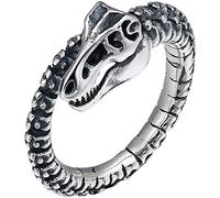 LSSEDA Men Rings,Protection Wealth Ring,Vintage Real 925 Sterling Silver Dinosaur Skeleton Ring for Men Women Open and Adjustable