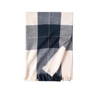 LSSHPZLFC Scarf Women Winter Long Blanket Scarves Warm Check Shawl Wraps Ladies Spinning Tassel Stole Scarf-Gray