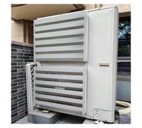 LSSHQ Mini Split Air Conditioner Deflector for Outside Units, Anti-direct Blow Air Conditioner Deflector Wind Baffle Air Vent Louver Cover Condenser Cover(65x65CM/25.6x25.6in)
