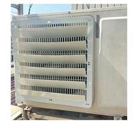 LSSHQ Outdoor AC Unit Cover Air Conditioner Deflector, Air Outlet Anti-Direct Blowing Prevention Heat Dissipation Wind Shield Stainless Shutter Deflector(55x55CM/21.6x21.6in)