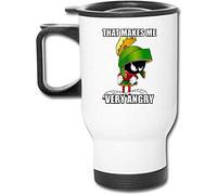 Lstekid Marvin The Martian That Makes Me Very Angry 16 Oz Stainless Tumbler Double Wall Vacuum Coffee Mug with Splash Proof Lid