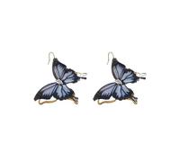 LSTKLY Drop Earrings Zircon Black Mesh Butterfly Earrings Black large Earrings Earhooks Minimalist Jewelry for Sensitive Ears Girls Jewelry Accessories Shiny Earrings