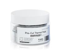 LSTTBO 100Pcs Thermal Pad Insulating Silicone Sheet High Temperature Resistance Motherboard CPU GPU Repair Pre Cutting Mat Heat Transfer Pad for LED Power Supply