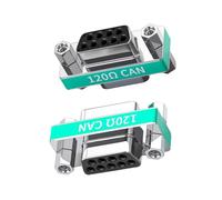 LSTTBO 2 Piece Metal DB9pin Gender Changer Connectors Compatibles Port Devices and Data Transmission Systems CAN Bus Termination Resistor Adapter