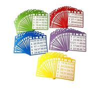 LSTTBO Bright Bingo Playing Card Includes Durability Sheets in 5 Color Compacts Storage Case for Indoor Outdoor Games Cardstock Bingo Card