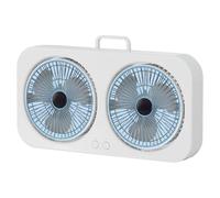 LSTTBO Double Direction Fan Hanging Desktop Rechargeable Portable Quiet Cooling ABS Texture for Tent Small Space Freestanding Rotating