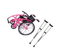 LSTTBO Educational Simulation Toy for Kids Ages 3+ with Foldable Wheelchair and Crutches for Specific Scenarios Educational Role Playing Toy for Children