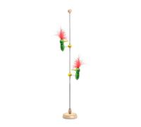 LSTTBO Educational Spring Adjustable Vibrating Interactive Toy Feather Improve Between You and Kitten