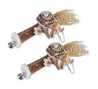 LSTTBO Parrots Chewing Toy for Large Birds Flower Straw Cage Foraging for Chewing Woven Bouquet Flower Accessories Hanging Bird