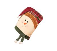 LSTTBO Reusable Holiday Chair Cover Santa Snowmans Designs Washable Fabric Simple Decoration Solution for Family Event Holiday Chair Slipcovers