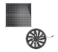 LSTTBO Solar Energy Ventilation Fan 20W High Motor Ideal for Greenhouses Kitchens Hydroponic Systems Easy to Clean Design Pet Room Ventilation Fan