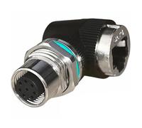 LSTTBO Speed 12mm 8Pin RJ45 Female Adapter 4Pin D-Code to Cat6 Adapter for Automation Systems 10Gb / s Plug and Play Setups Female Waterproof
