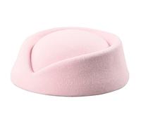 LSTTBO Women Stewardess Costume Accessories Flight Attendant Hat for Real-Estate Uniform Vintage British Airline Ladies