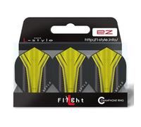 LSTYLE Dart Flights: L1 EZ Standard - for Soft Tip and Steel Tip Darts - 2 Pack - Inception Yellow