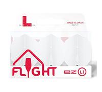 LSTYLE Dart Flights L1 EZ Standard White | 2 Sets of 3 | for Soft & Steel Tip Darts